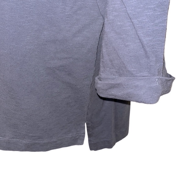 J. Jill Purejill Gray Slub 3/4 Sleeve Top - Picture 4 of 6